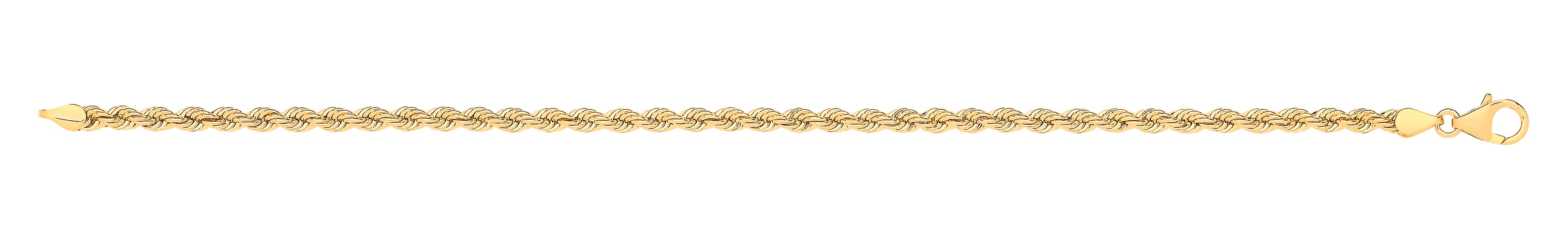 14ct Y/G Hollow Rope 3.3mm Chain