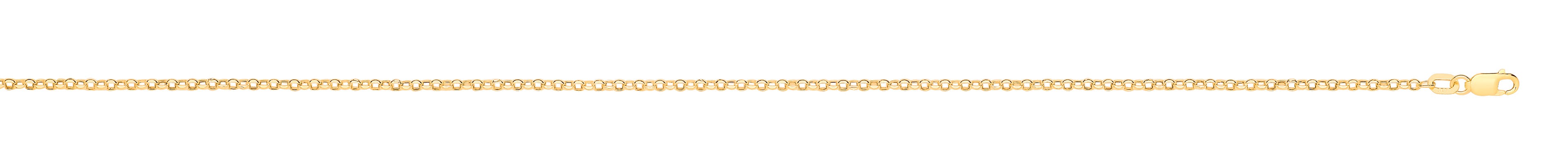 14ct Y/G Hollow Round D/C Belcher 1.9mm Chain