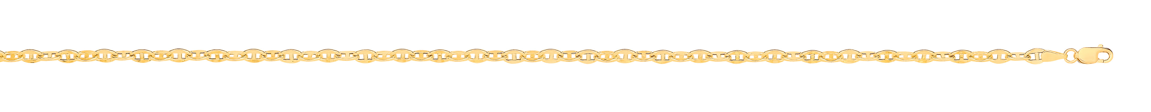 14ct Y/G Hollow Shiny Anchor 3.3mm Chain