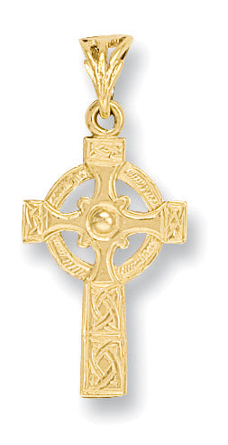 Y/G Engraved Casted Cross