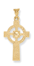 Y/G Engraved Casted Cross