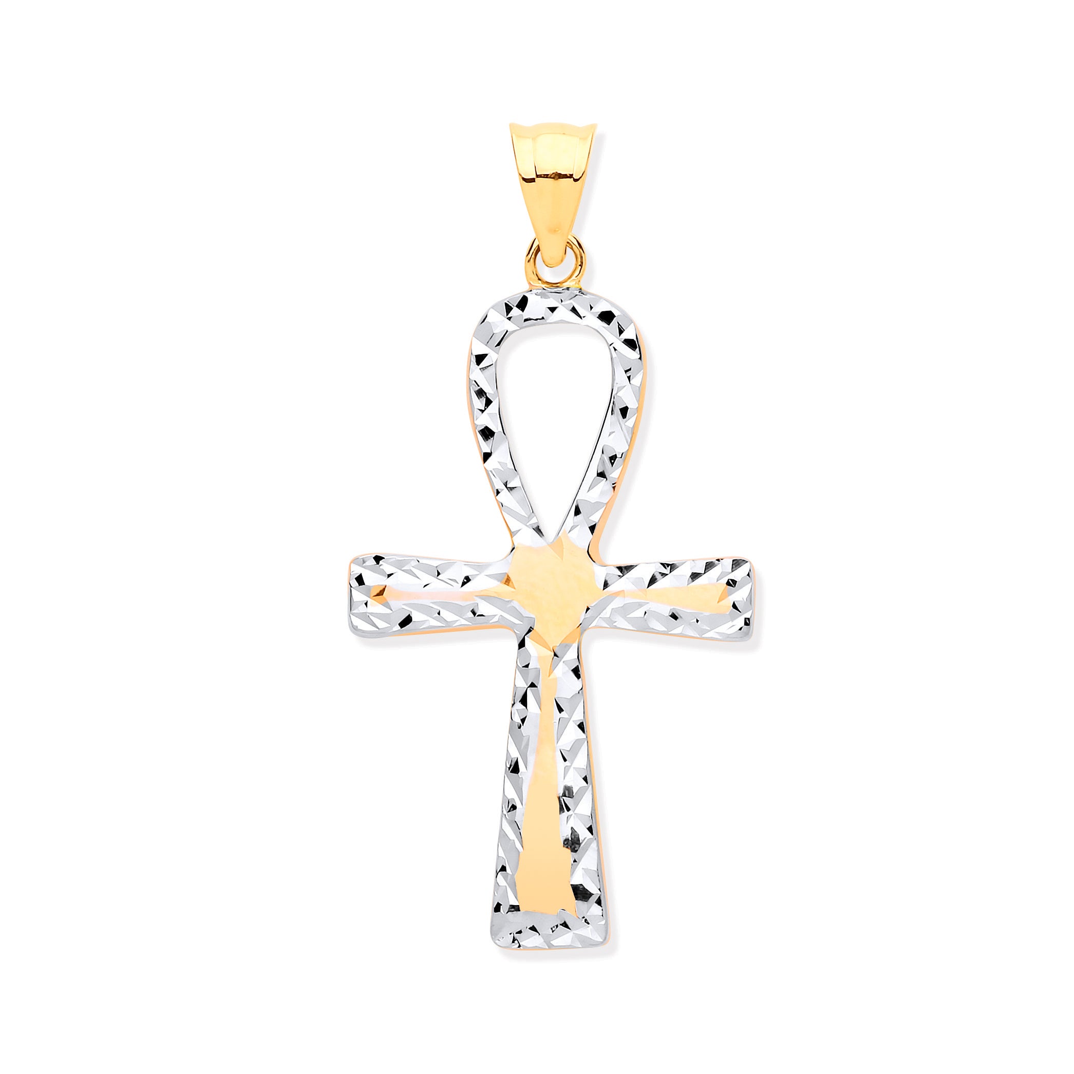 Y & W/G Loop Top Fancy Cross