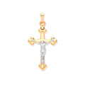 Y & W/G Crucifix Pendant