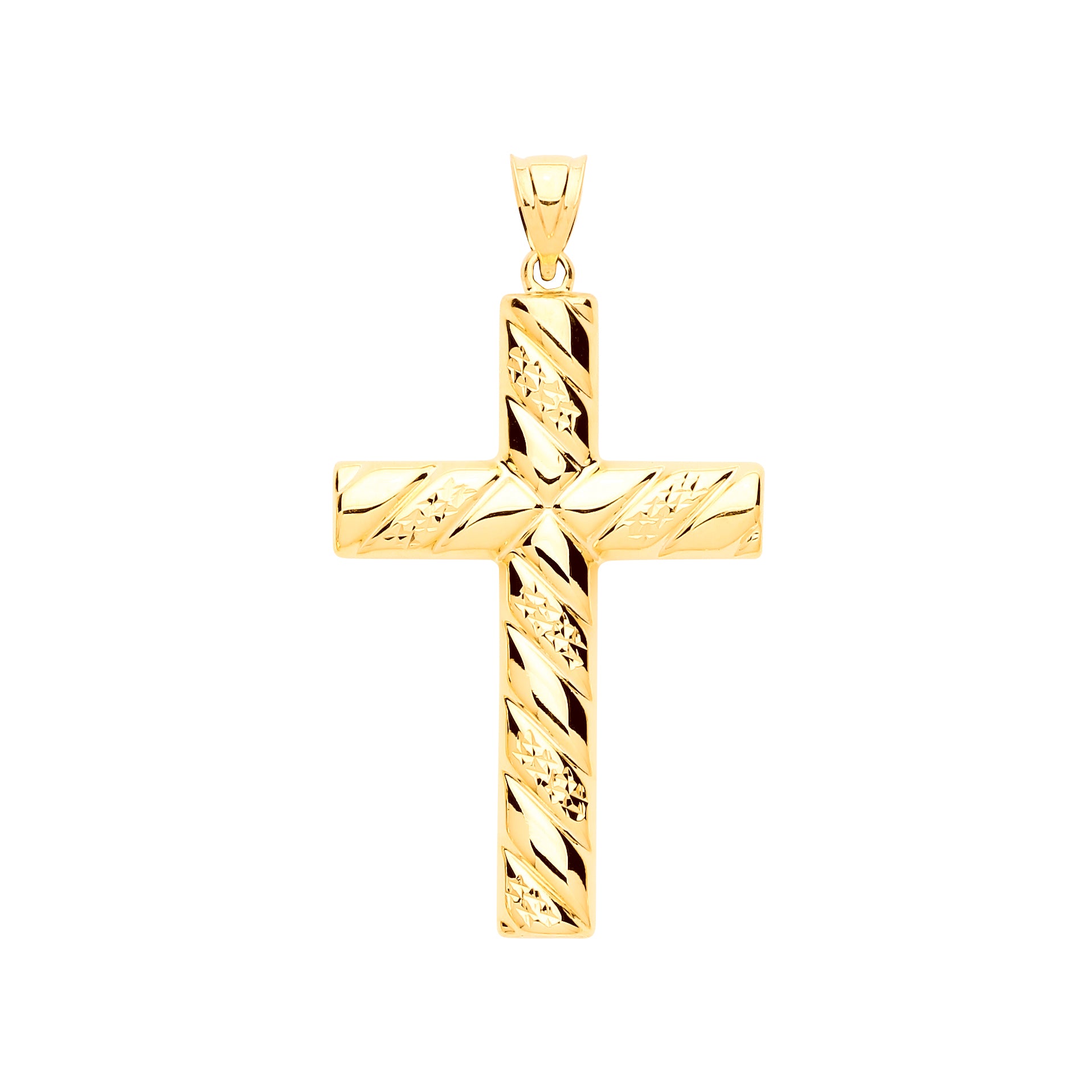 Y & W/G Hollow Tube Ribbed Cross