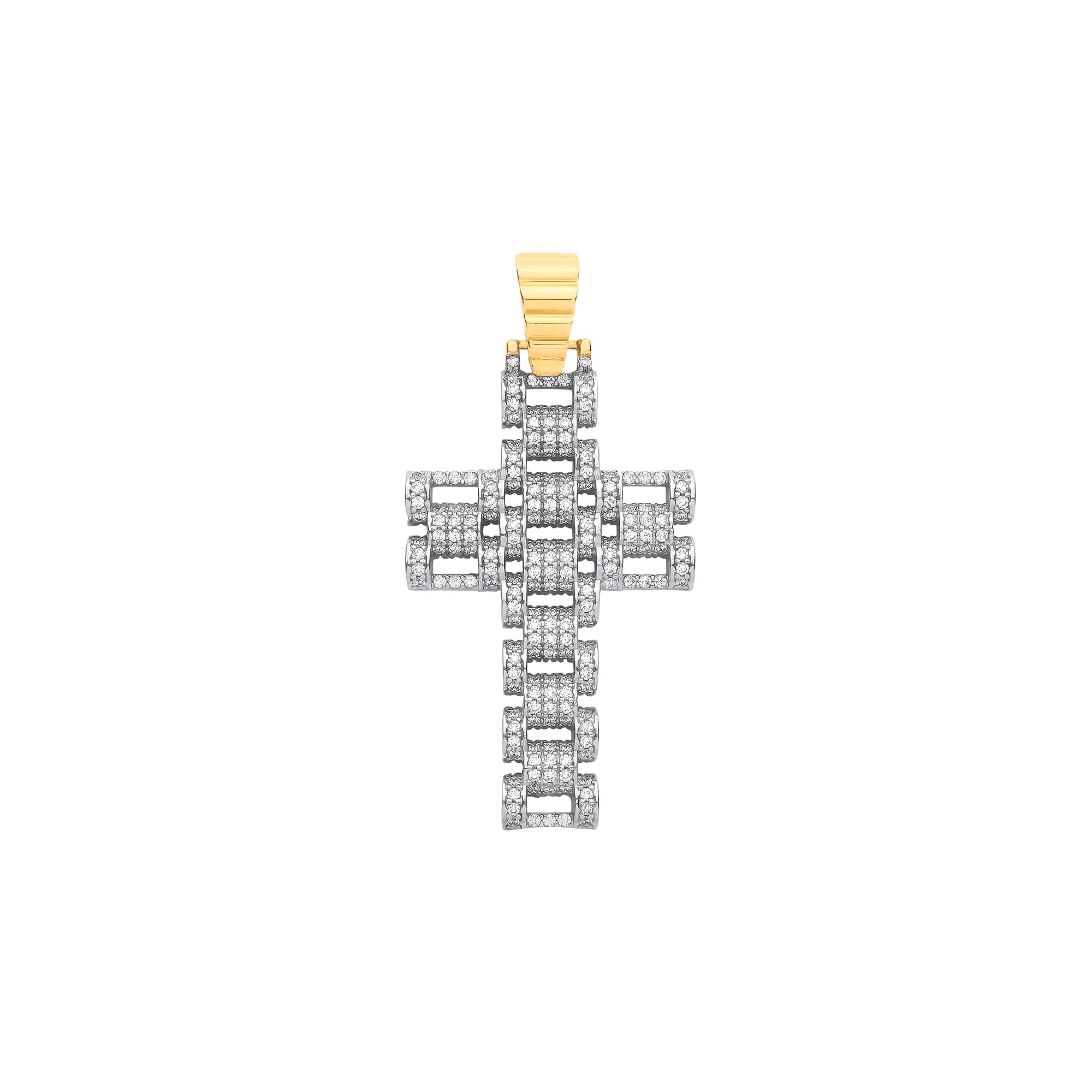 Y & W/G Cz Fancy Link 55mm Cross