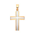 Y/G Two Colour Hollow Cross