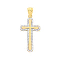 Y/G Hollow CZs Cross