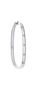 9ct White Gold 0.20ct 5 Stone Diamond Bangle