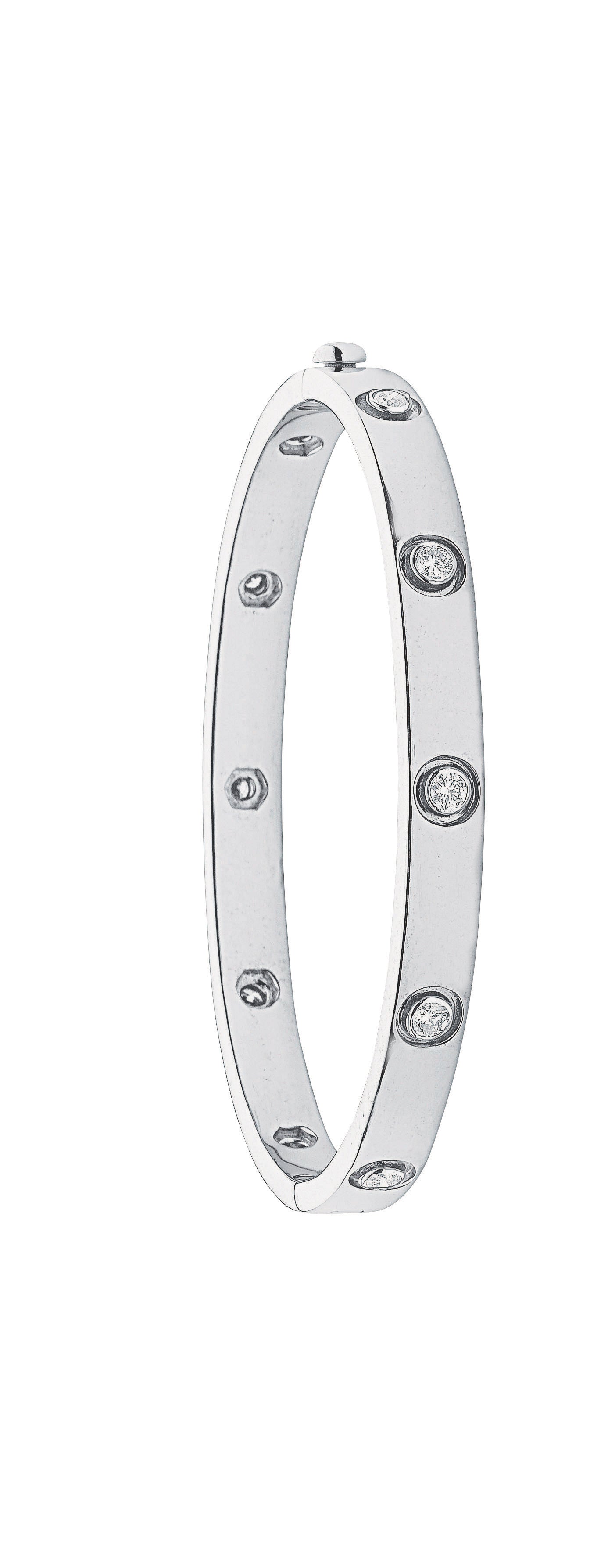 18ct White Gold 1.00ct Diamond Bangle