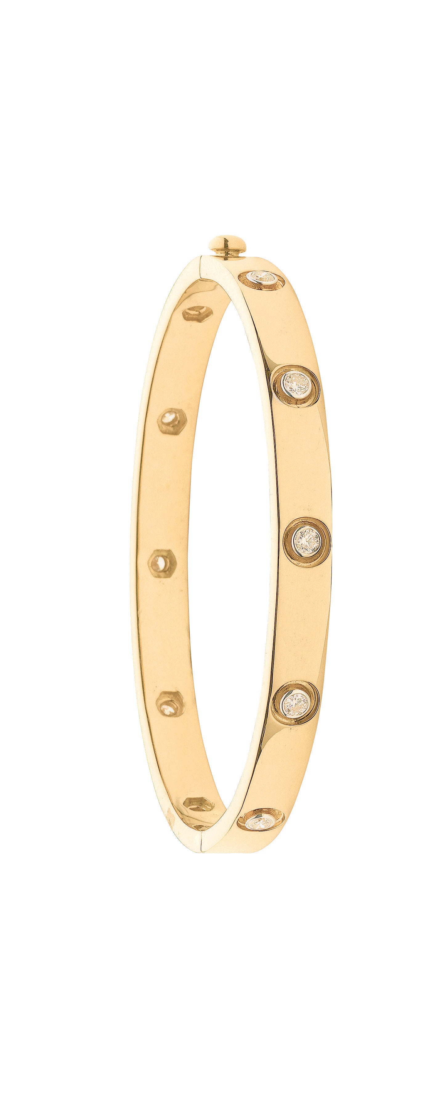 18ct Yellow Gold 1.00ct Diamond Bangle