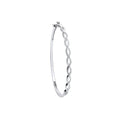 9ct White Gold Entwined 0.33ctw Diamond Bangle