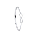 9ct White Gold Infinity 0.45ct Diamond Bangle