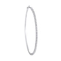 9ct White Gold 0.25ct Diamond Bangle