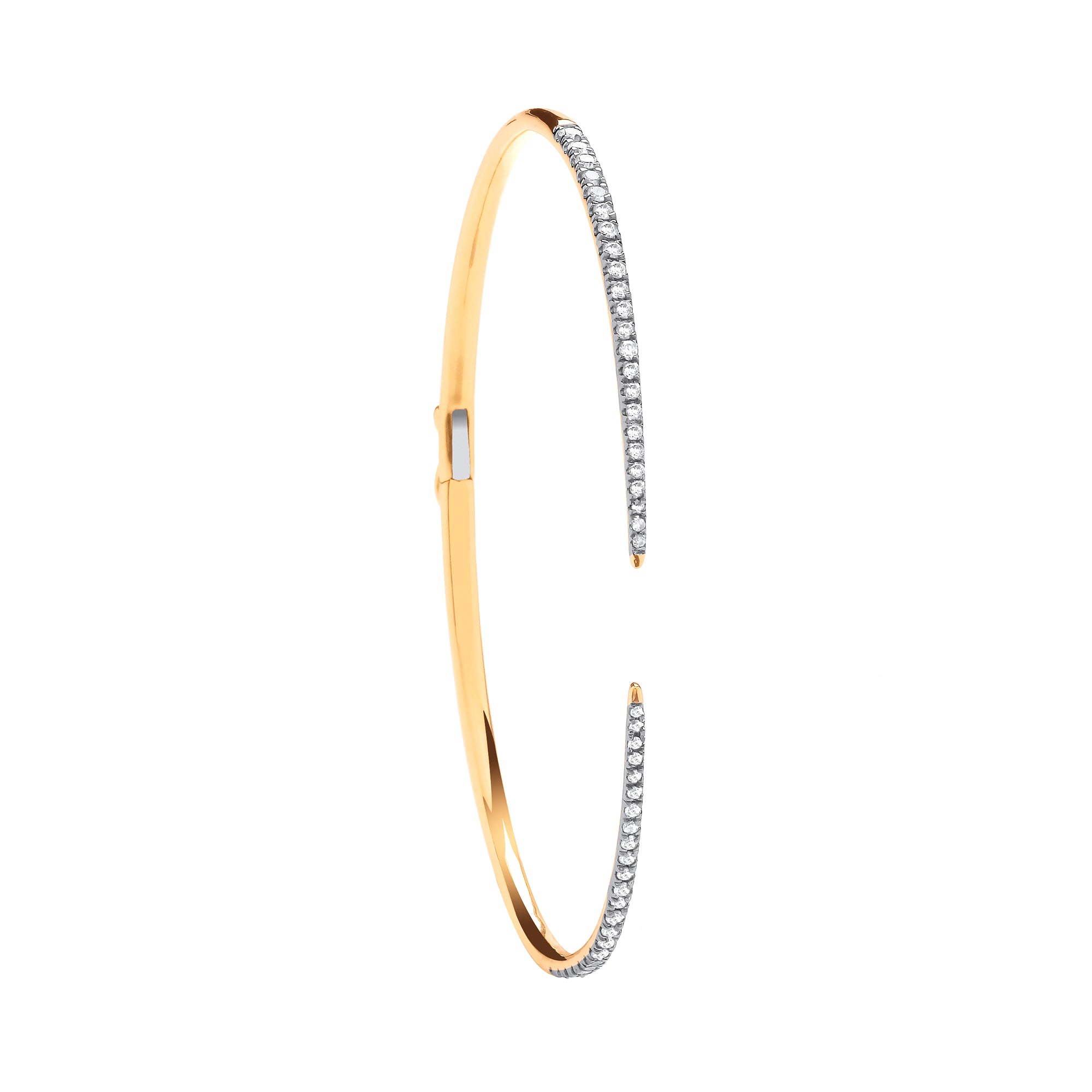 18ct Yellow Gold 0.50ct Hinged Bangle