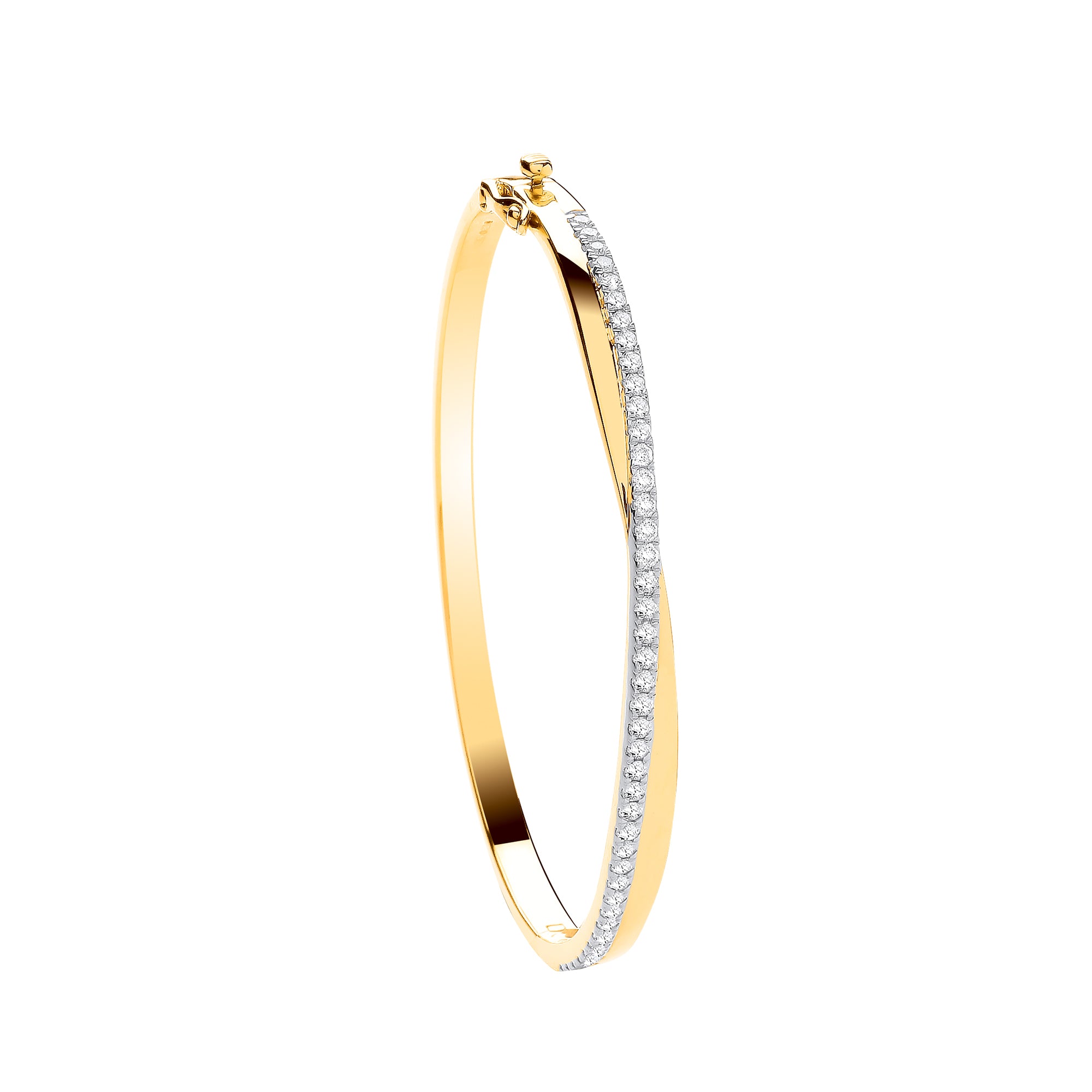 9ct Yellow Gold 1.00ctw Bangle
