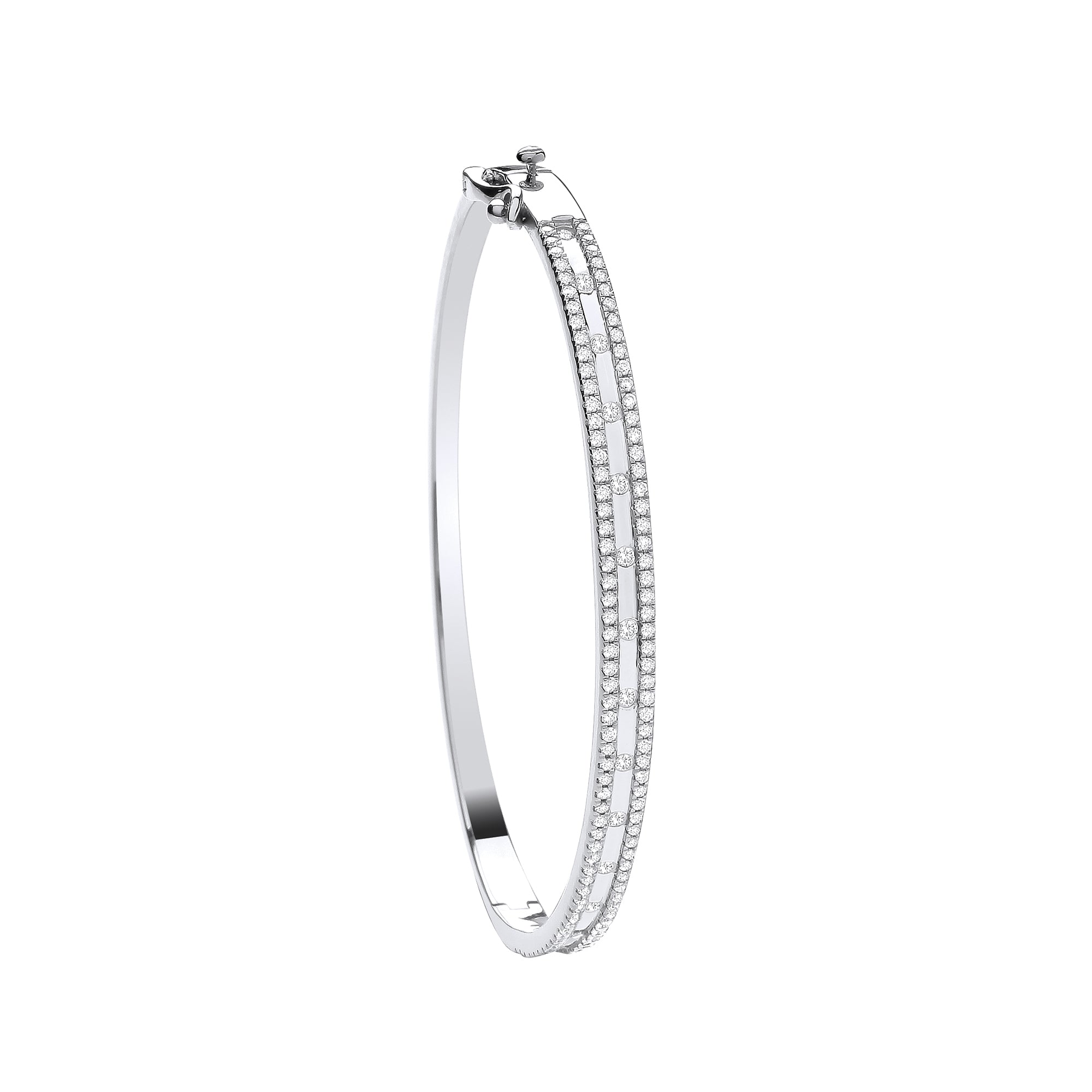 9ct White Gold 1.00ctw Bangle