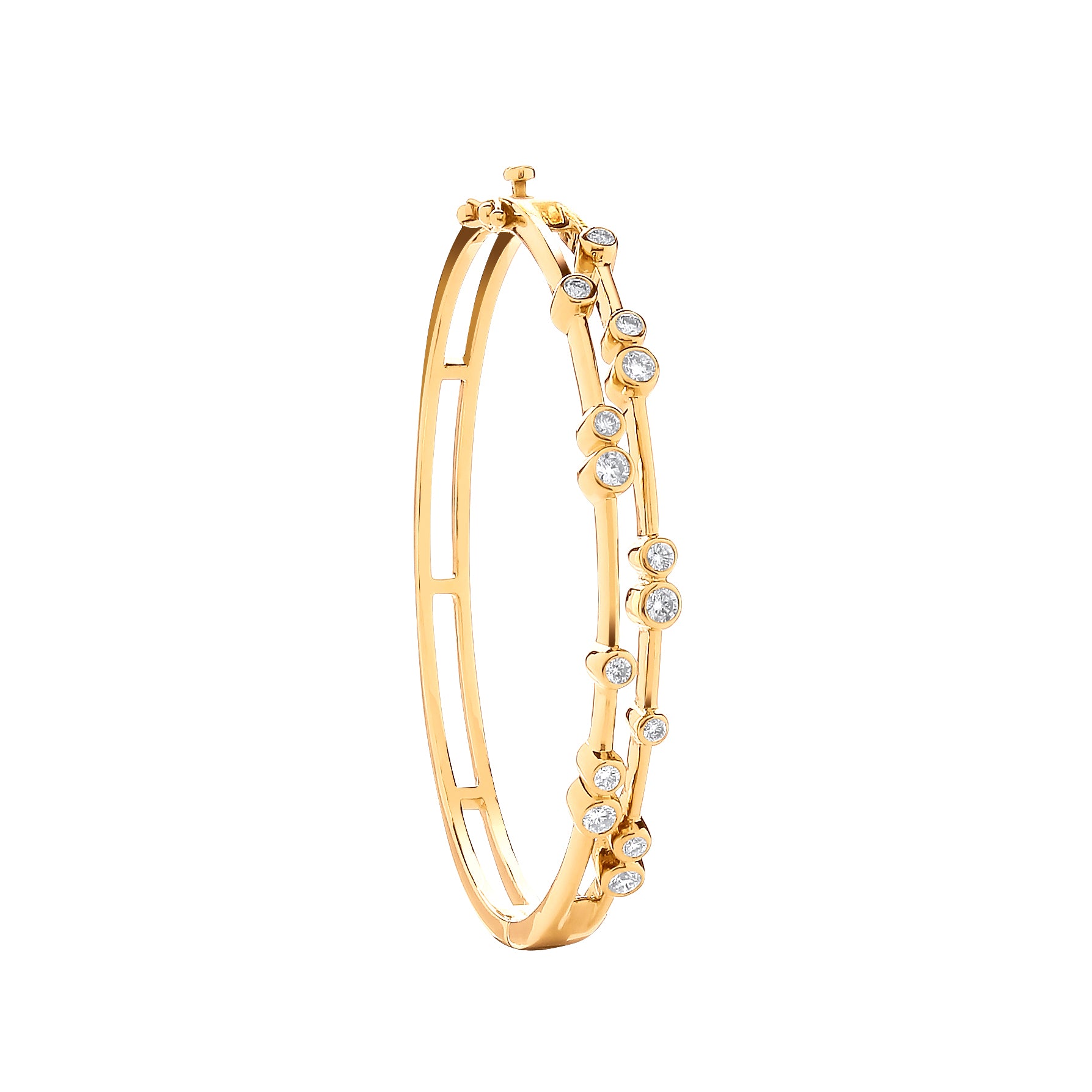 9ct Yellow Gold 1.00ctw Dress Diamond Bangle