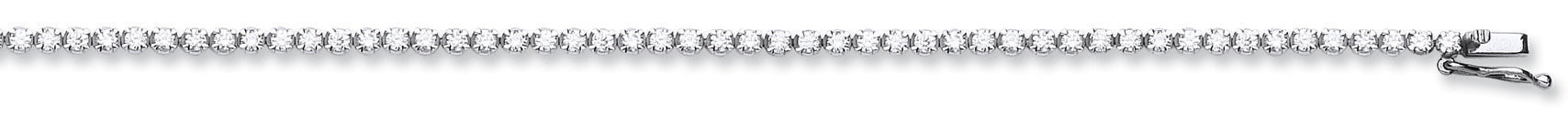 18ct White Gold 3.00ct Diamond Tennis Bracelet