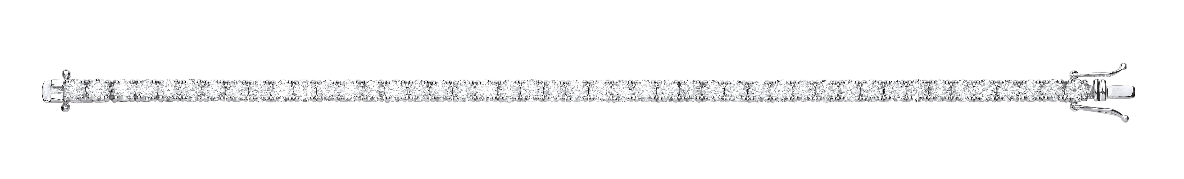 18ct White Gold 10.00ct Diamond Tennis Bracelet
