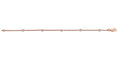 18ct Rose Gold 0.20ct Diamond by the Yard Rubover Bracelet