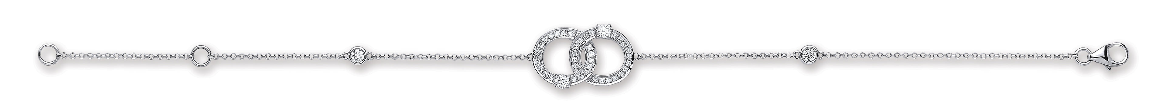 9ct White Gold 0.17ct Diamond Bracelet