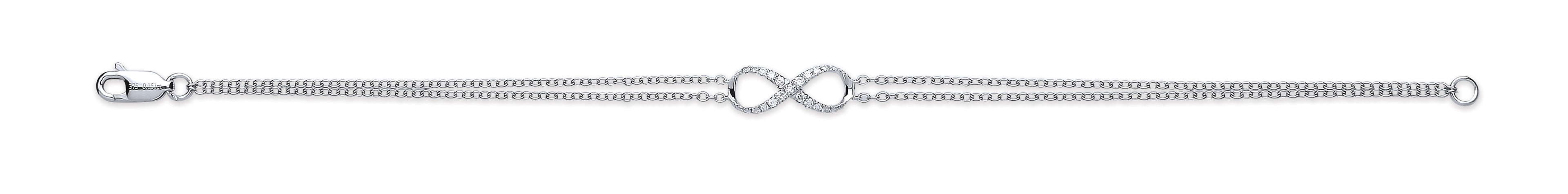 9ct White Gold 0.15ct Diamond Bracelet
