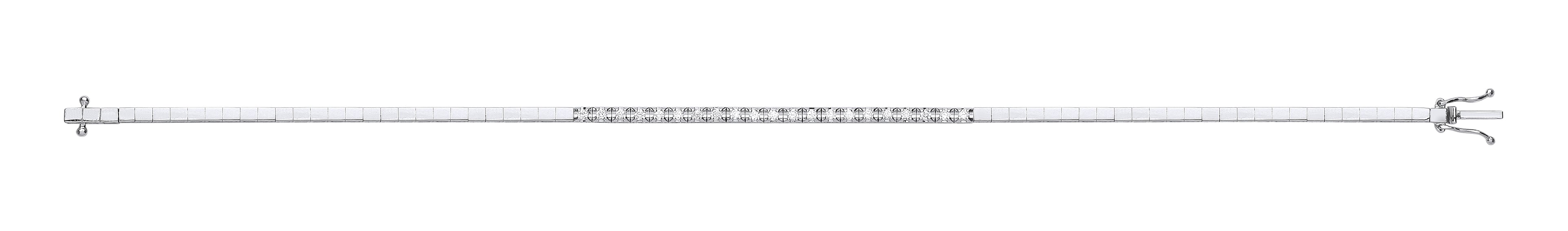 9ct White Gold Half Eternity 0.33ct Tennis Bracelet