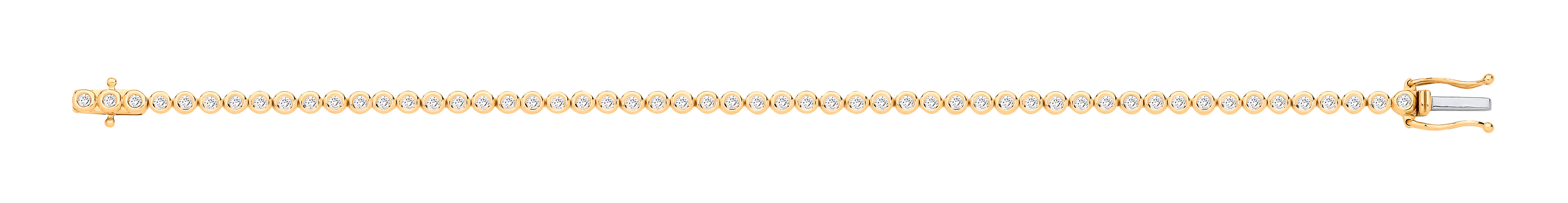 9ct Yellow Gold 1.00ctw Tennis Bracelet