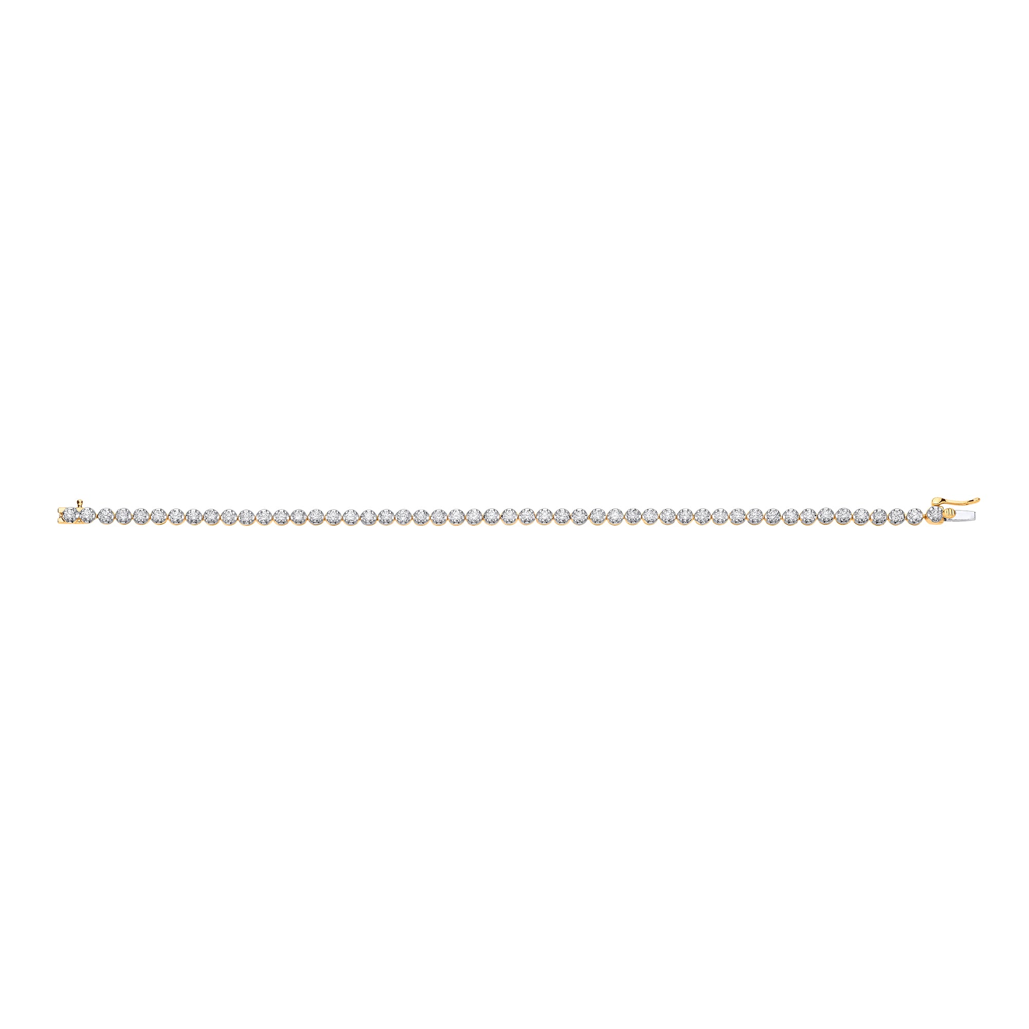 18ct Yellow Gold 3.00ct Diamond Tennis Bracelet