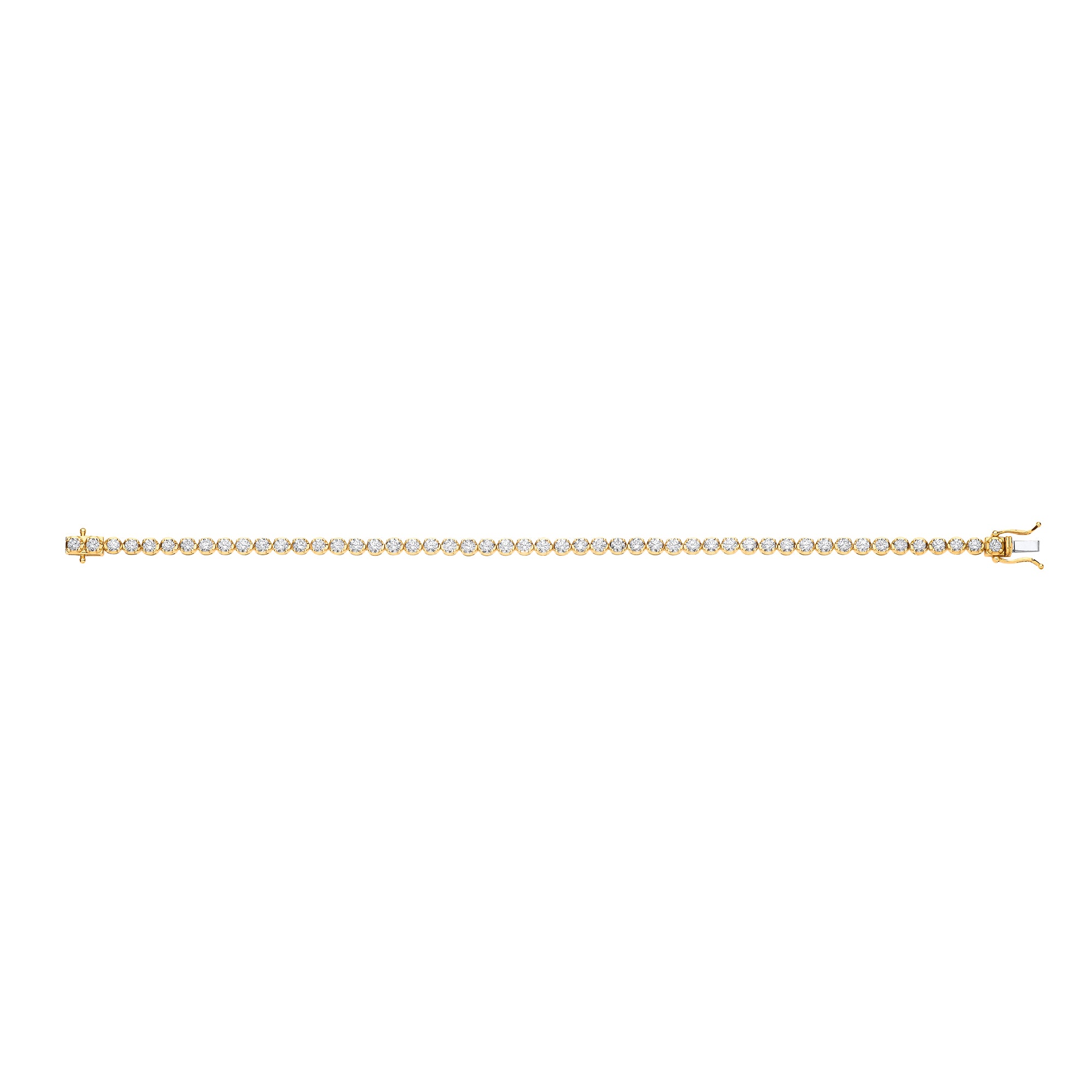 18ct Yellow Gold 4.00ct Diamond Tennis Bracelet