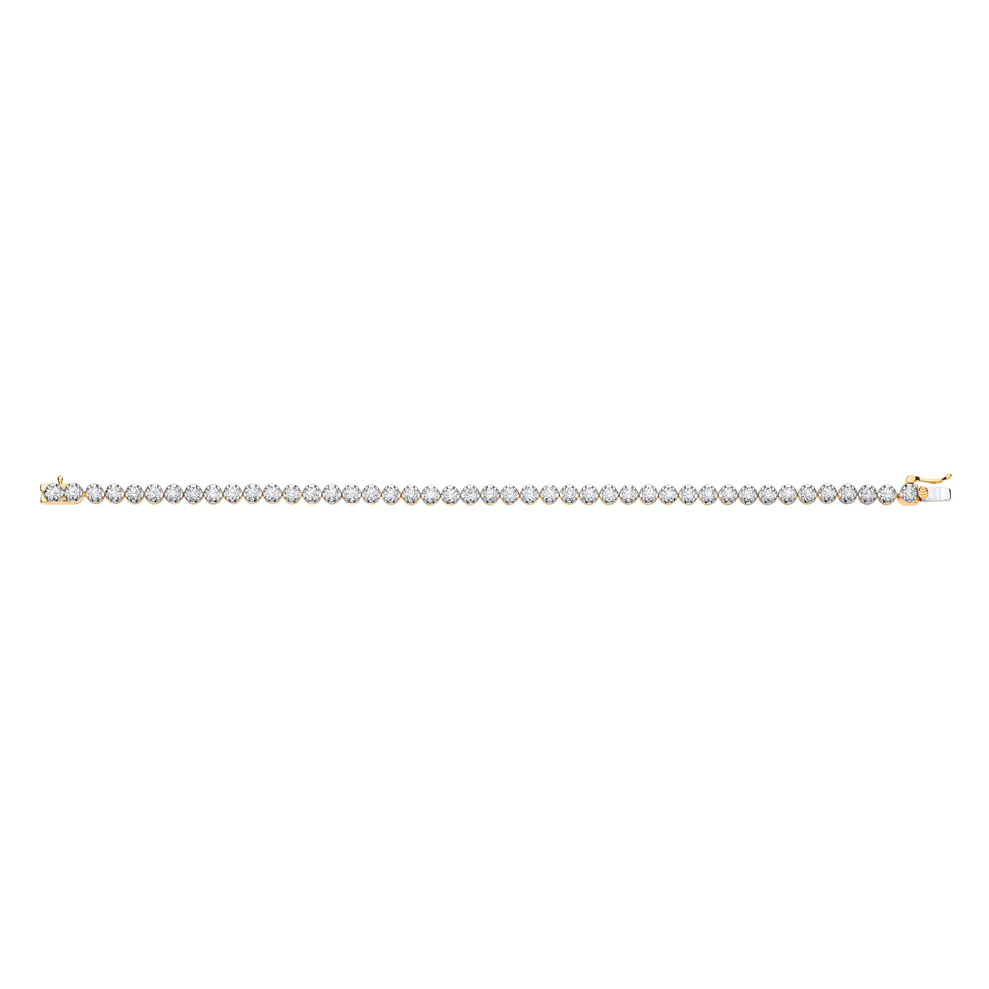 18ct Yellow Gold 5.00ct Diamond Tennis Bracelet