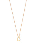 9ct Yellow Gold 0.04ct Diamond Tear Drop Pendant with 18in Chain