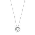 9ct White Gold 0.31ct Diamond Circle Pendant with 18in Chain