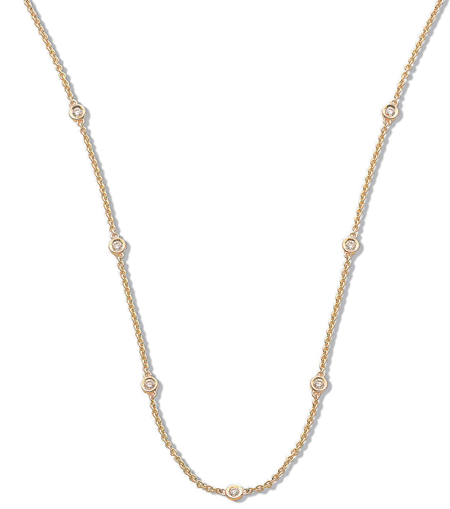 18ct Yellow Gold 0.50ct Diamond by the Yard Necklace 18in