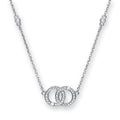 9ct White Gold 0.34ct Diamond Necklace 17in Chain