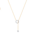 9ct YG 0.09ctw Tassel Through Circle of Life Pendant 18in Chain