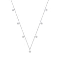 9ct WG 0.27ctw 7 Florets Pendant 18in Chain