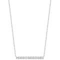 9ct White Gold 0.33ct Diamond Bar Necklace 18in Chain