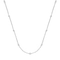 9ct White Gold 0.50ct Diamond by the Yard Necklace 18in