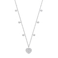 9ct White Gold 0.45ctw Heart Necklace