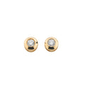 9ct Yellow Gold 0.30ct Rubover Set Diamond Stud Earrings