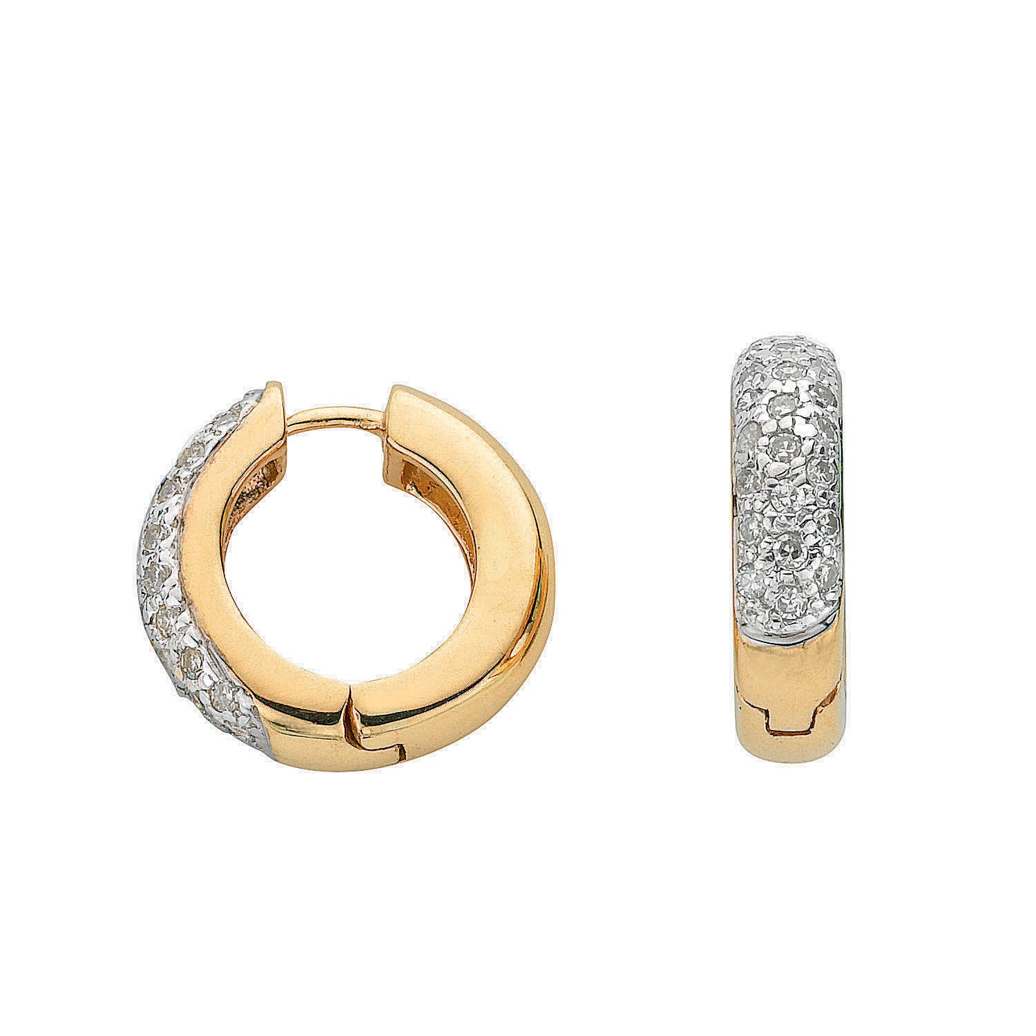 9ct Yellow Gold 0.25ct Diamond Earrings