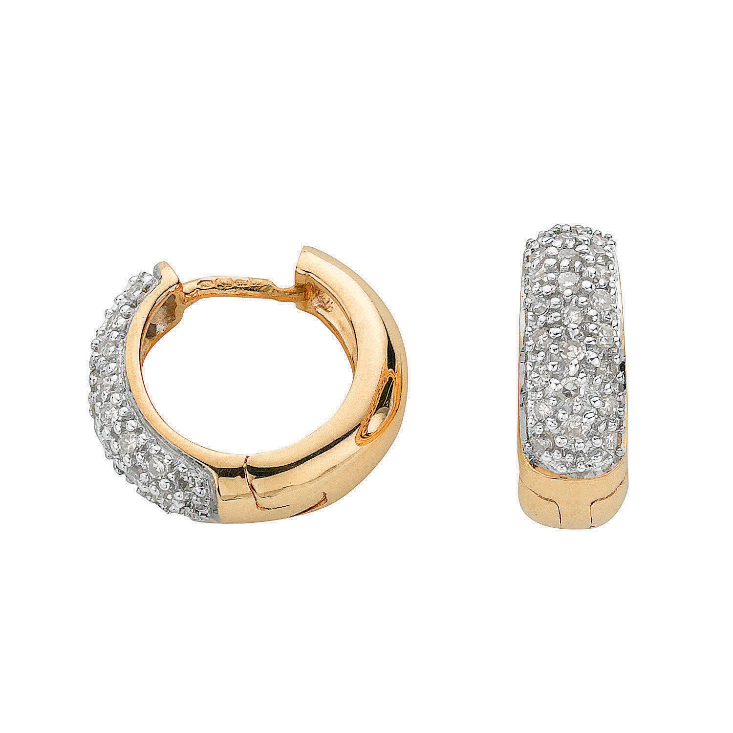 9ct Yellow Gold 0.42ct Diamond Earrings