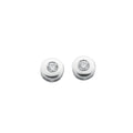 9ct White Gold 0.20ct Rubover Set Diamond Stud Earrings