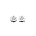 9ct White Gold 0.40ct Rubover Set Diamond Stud Earrings