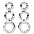 9ct White Gold 0.08ct Diamond Drop Earrings