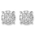 18ct White Gold 1.00ct Cluster Diamond Studs