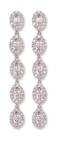 18ct White Gold 1.29ct Diamond Drop Earrings