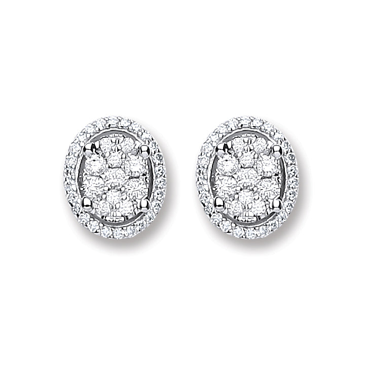 18ct White Gold 0.25ct Diamond Stud Earrings