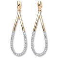 9ct Yellow Gold 0.15ct Diamond Drop Earrings